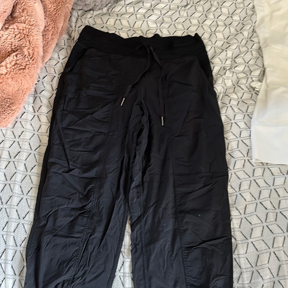 lululemon black dance studio joggers, worn once - like new